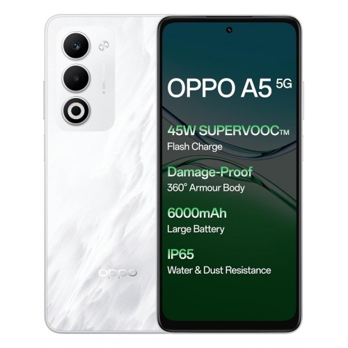 Oppo A5-5g 8gb Ram, 256GB Hafıza, (Mist White) Oppo Türkiye